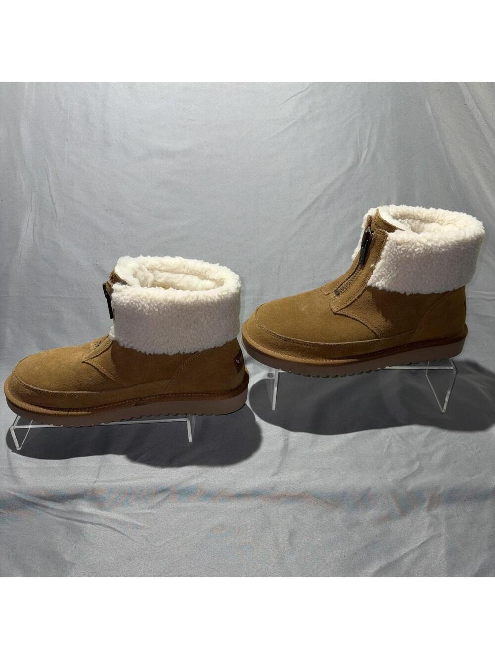 Koolaburra by UGG Faux Fur Ankle Booties Front Zip - Women’s Size 8 NEW - Picture 2 of 12